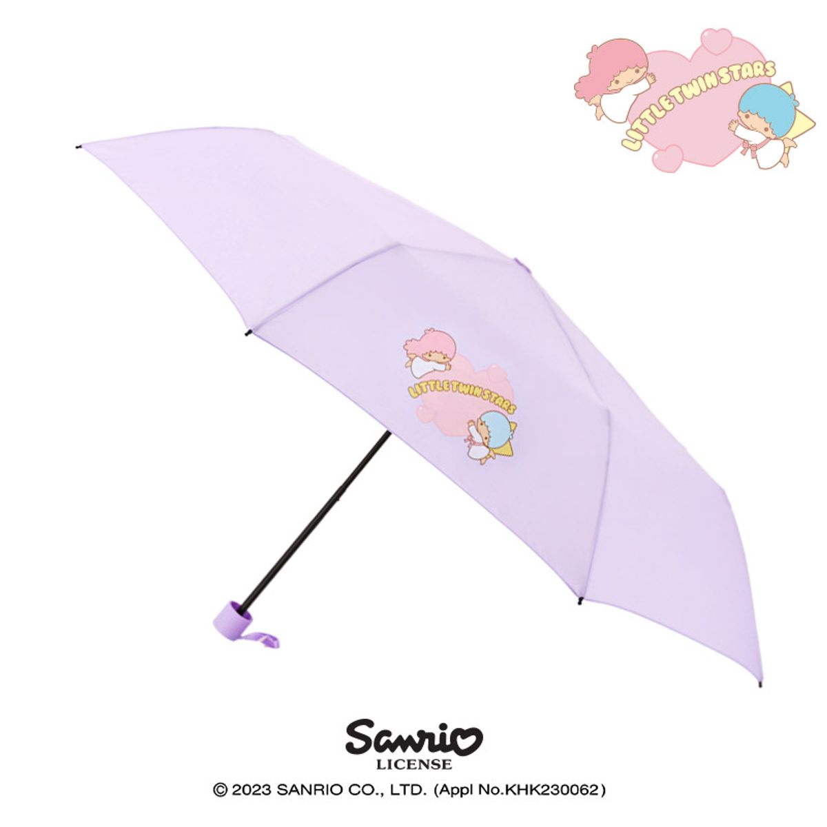 산리오 캐릭터즈(SANRIO CHARACTERS) 리틀트윈스타 55 하트 3단우산 MUHKU30074
