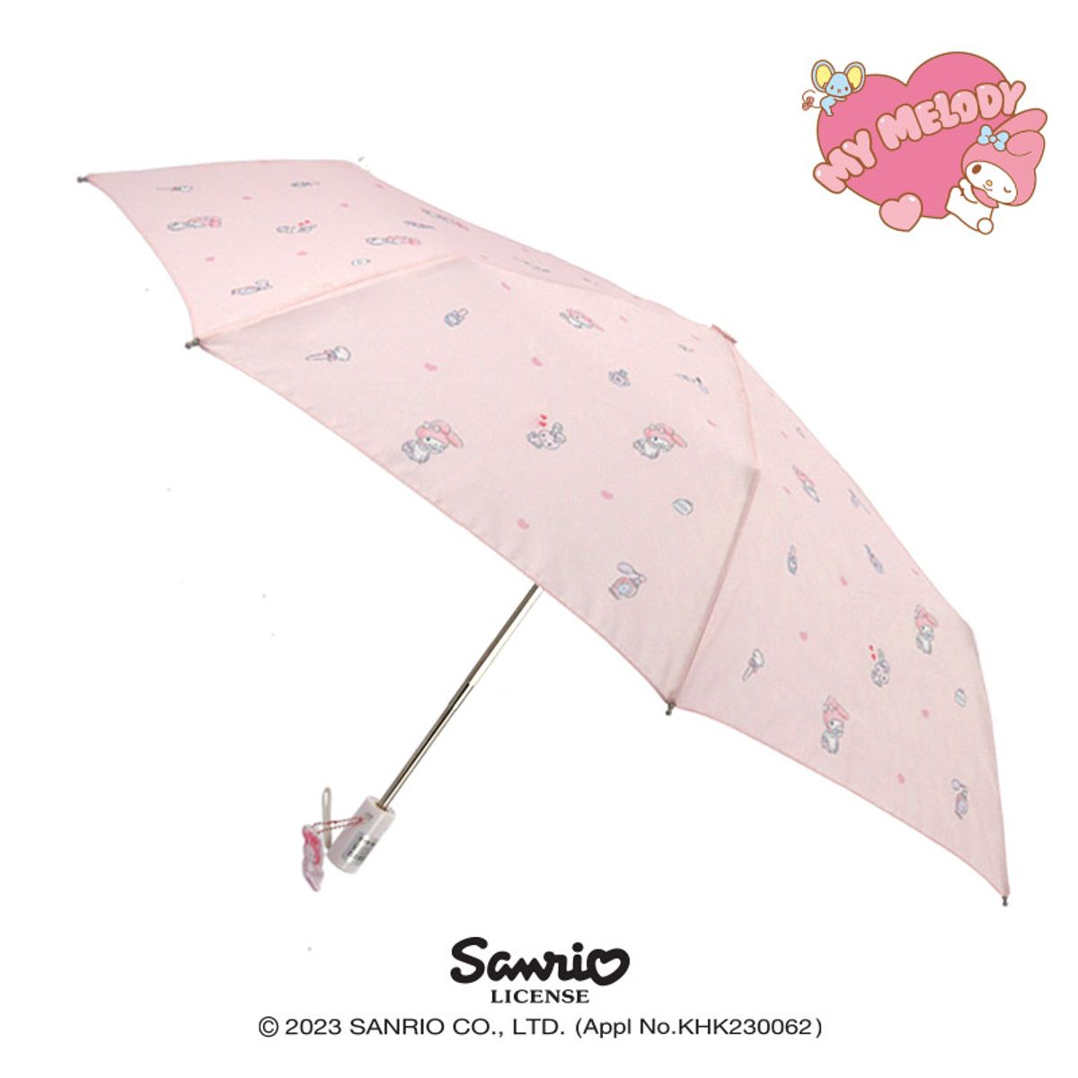 산리오 캐릭터즈(SANRIO CHARACTERS) 마이멜로디 55 악세사리 안전한 완전자동우산 MUHKU70064
