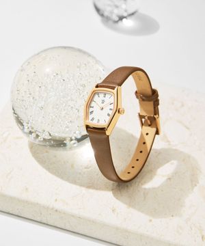 여성 가죽시계 MS246-30 RWH/BR