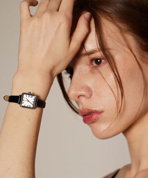 여성 가죽시계 MS246-10 WH/BK