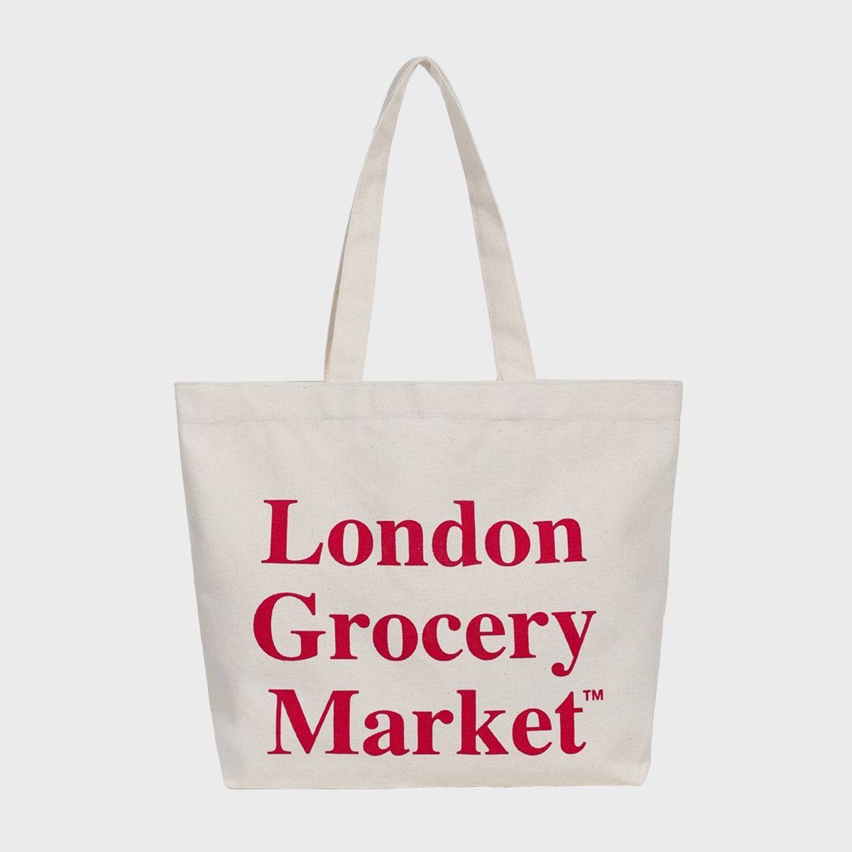 런던그로서리마켓(LONDON GROCERY MARKET) Cotton Market Bag (Red)