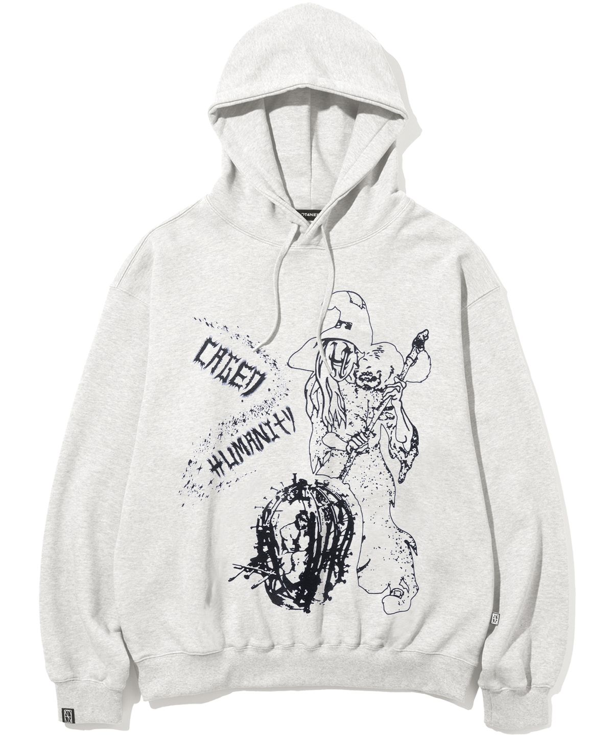 낫포너드(NOT4NERD) Caged Humanity Pullover Hood - Grey