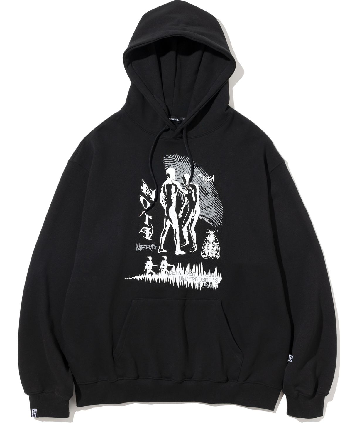 낫포너드(NOT4NERD) Defy Death Pullover Hood - Black