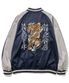 Tiger Satin Blouson Jacket - Navy
