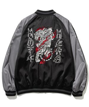 Tiger Satin Blouson Jacket - Black