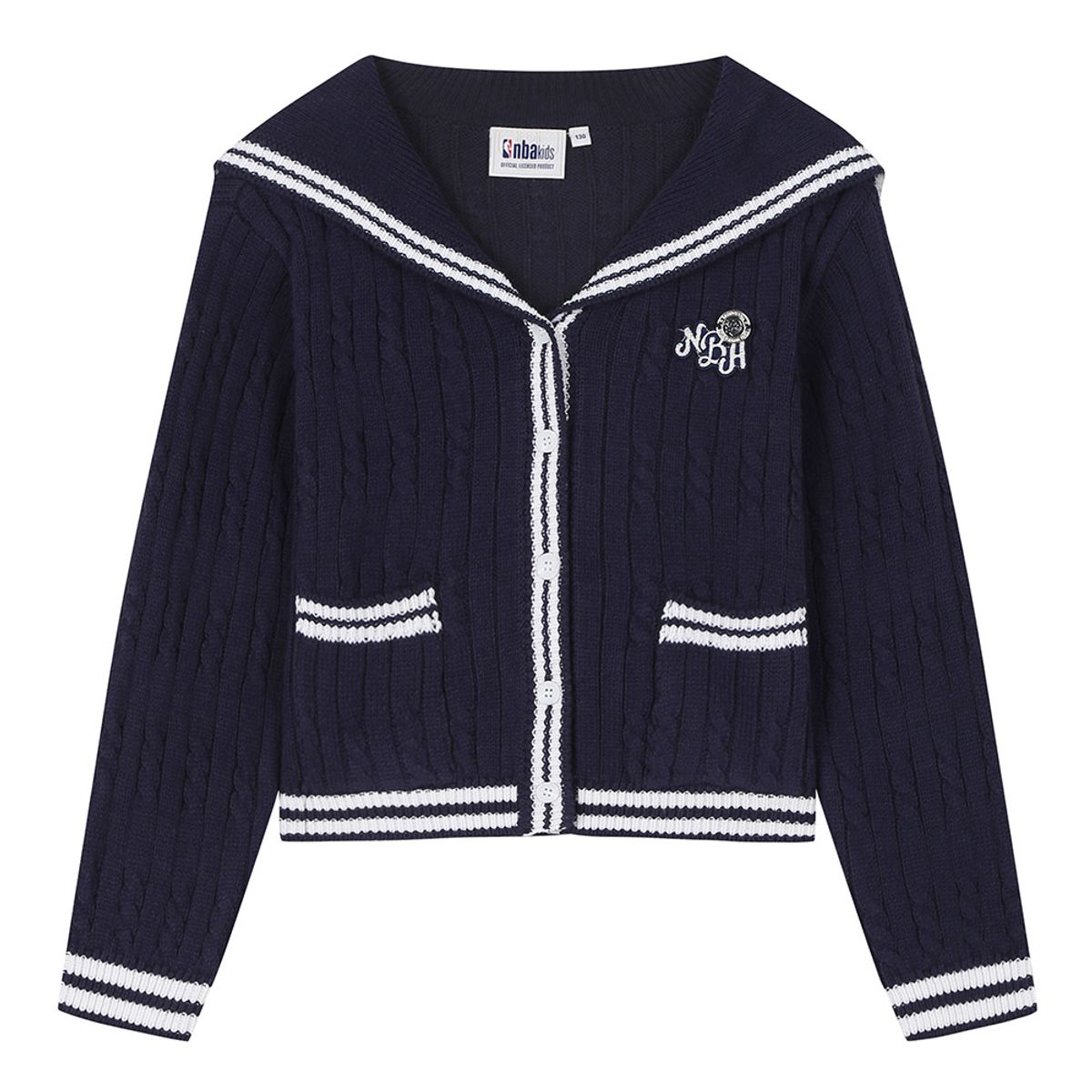 엔비에이 키즈(NBA KIDS) 여아 세일러 가디건(K241TJ620P) 네이비