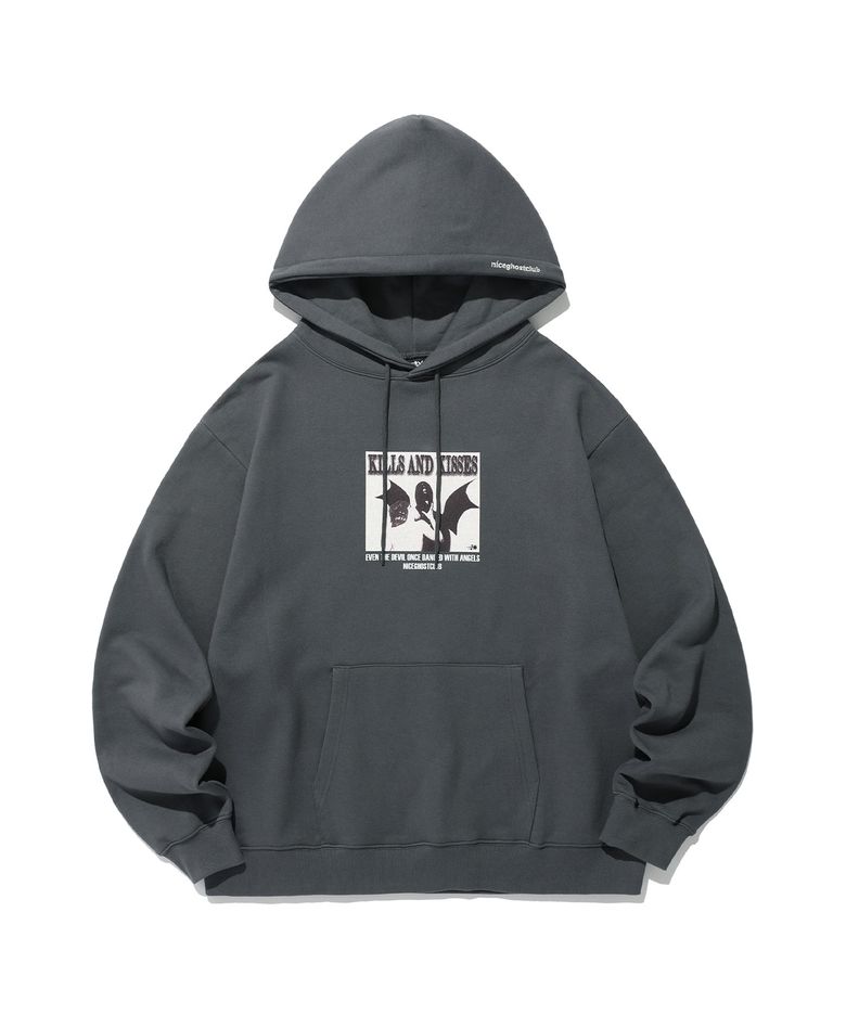 KILLS AND KISSES HOODIE_CHARCOAL(NG2ESUM415A)