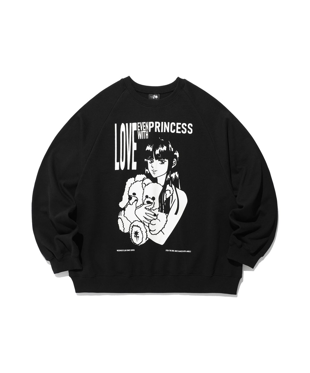 나이스고스트클럽(NICEGHOSTCLUB) PRINCESS SWEATSHIRTS_BLACK(NG2ESUM442A)
