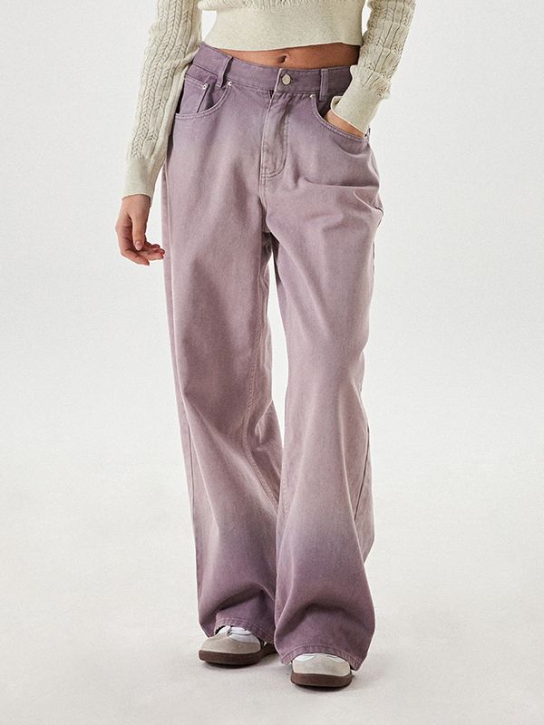 ★KIRSH★ Cherry Damage Washing Wide Fit Denim Pants Blue MUSINSA | KIRSH Cherry Garment Washing Wide Fit Denim Pants
