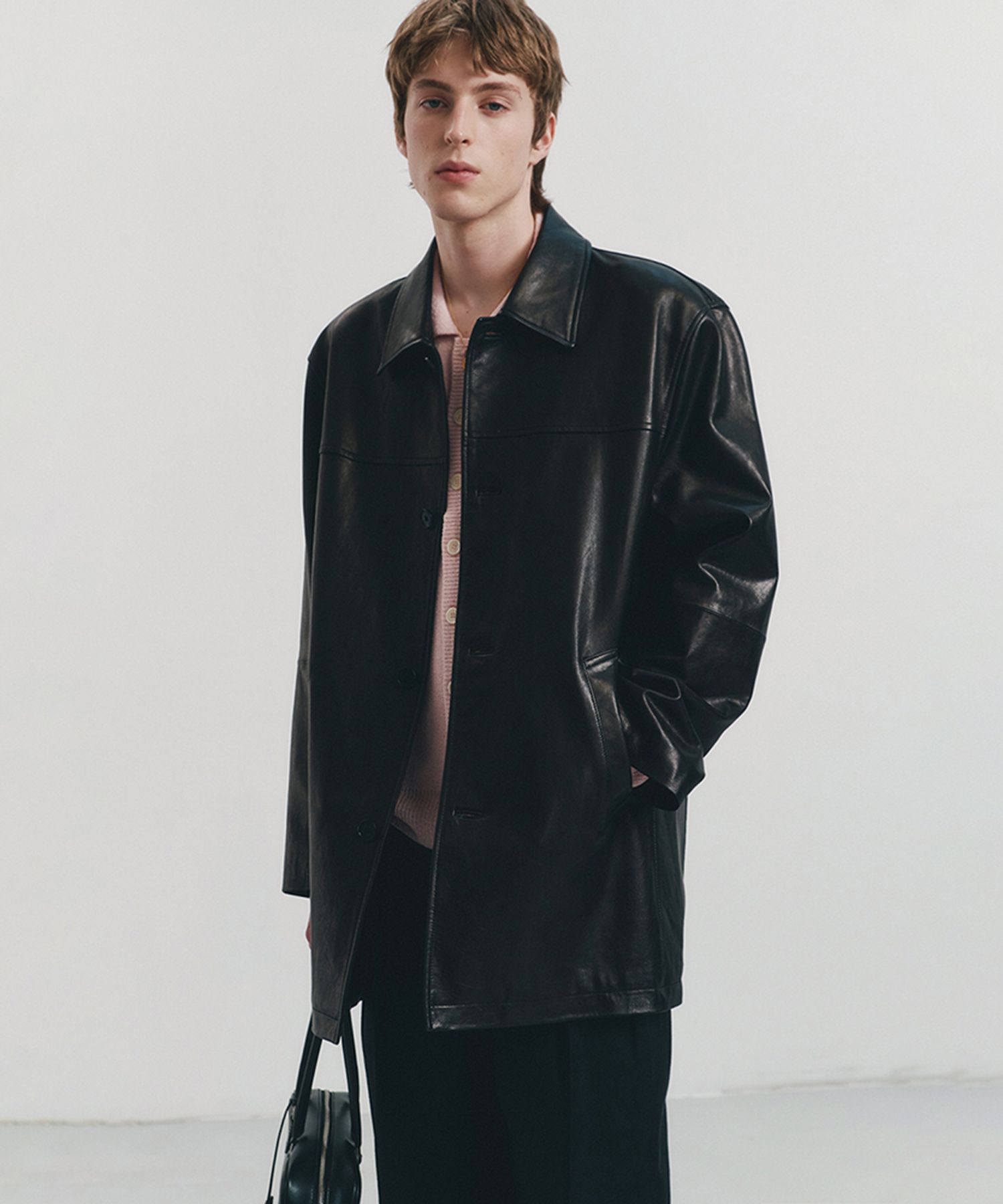 Dunst UNISEX LEATHER HALF JACKET