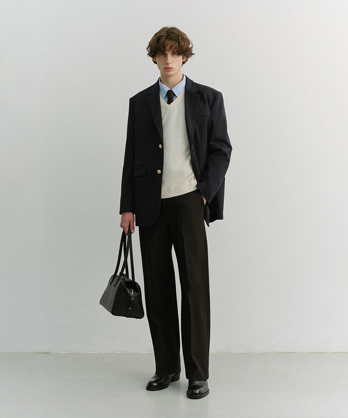 던스트 포 맨(DUNST FOR MEN) 2 BUTTON WOOL BLAZER_UNISEX_UDJA6A102_NAVY