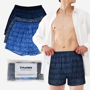 플레이보이 남성 로고 패턴 트렁크 5매입 세트 패키지 PMT1201