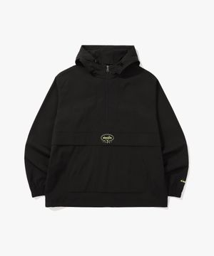 컴피 우븐 후디 아노락 BLACK