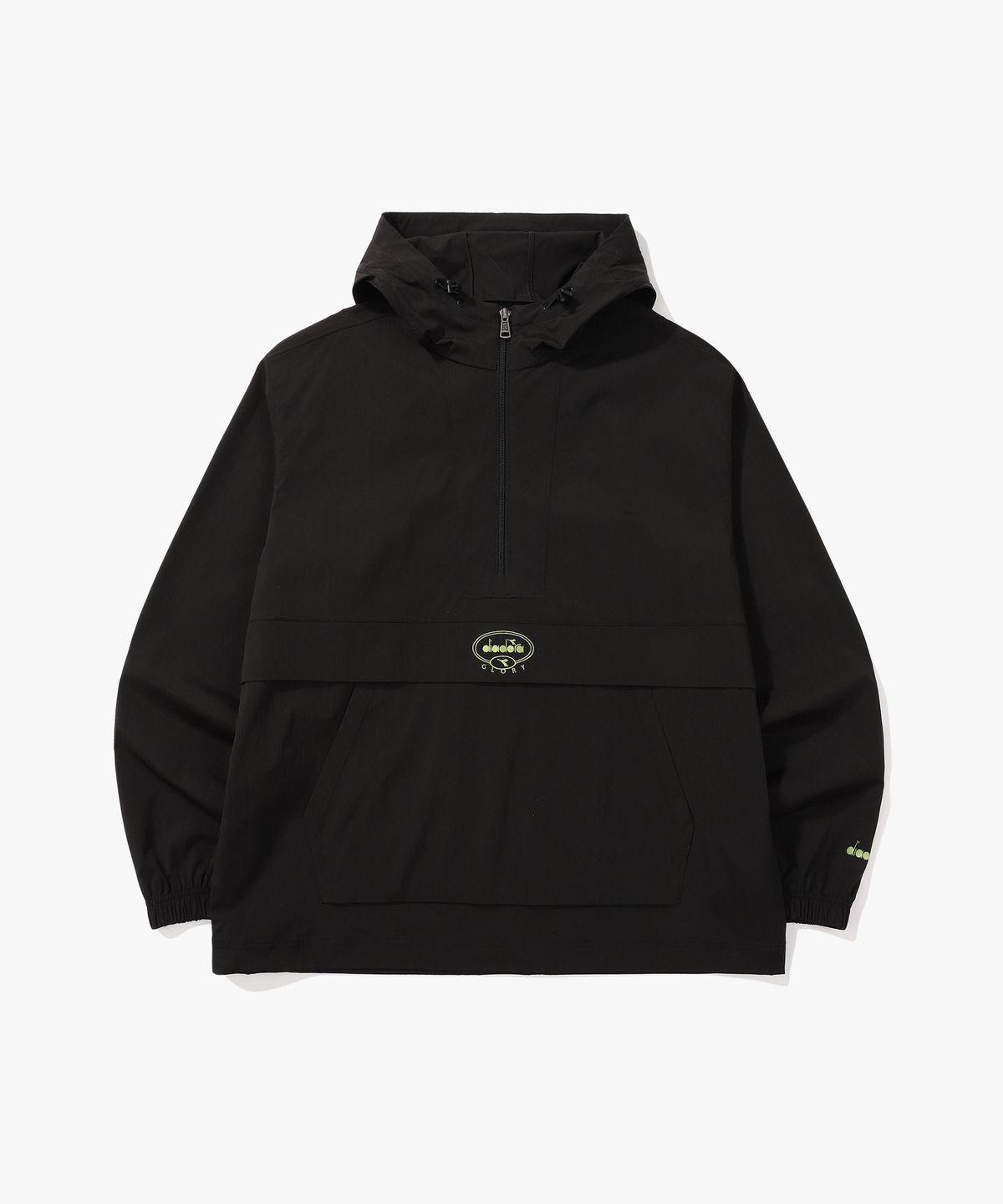 디아도라(diadora) 컴피 우븐 후디 아노락 BLACK