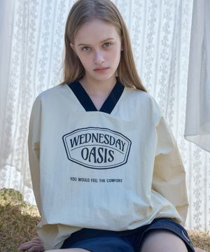 W/시그니처 나일론 레글런 스웨트셔츠(2color)