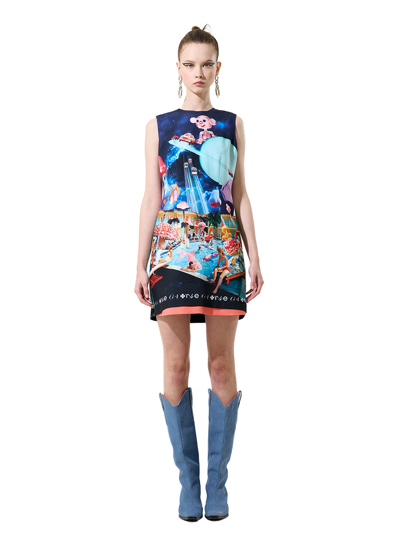 Utopia Print Mini Dress