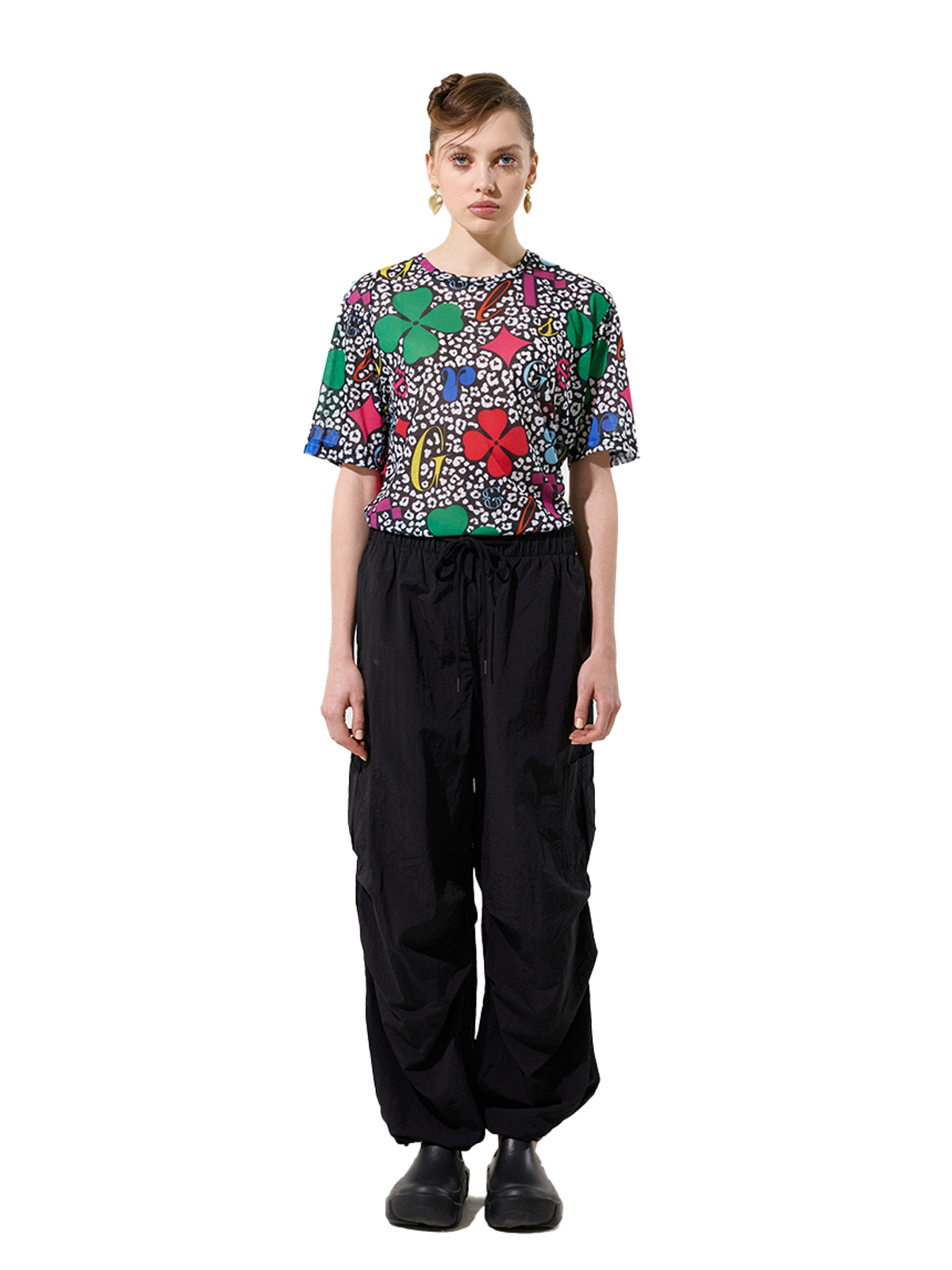 그리디어스(GREEDILOUS) Multi Clover Print 02 Multi Clover Print Short Sleeve