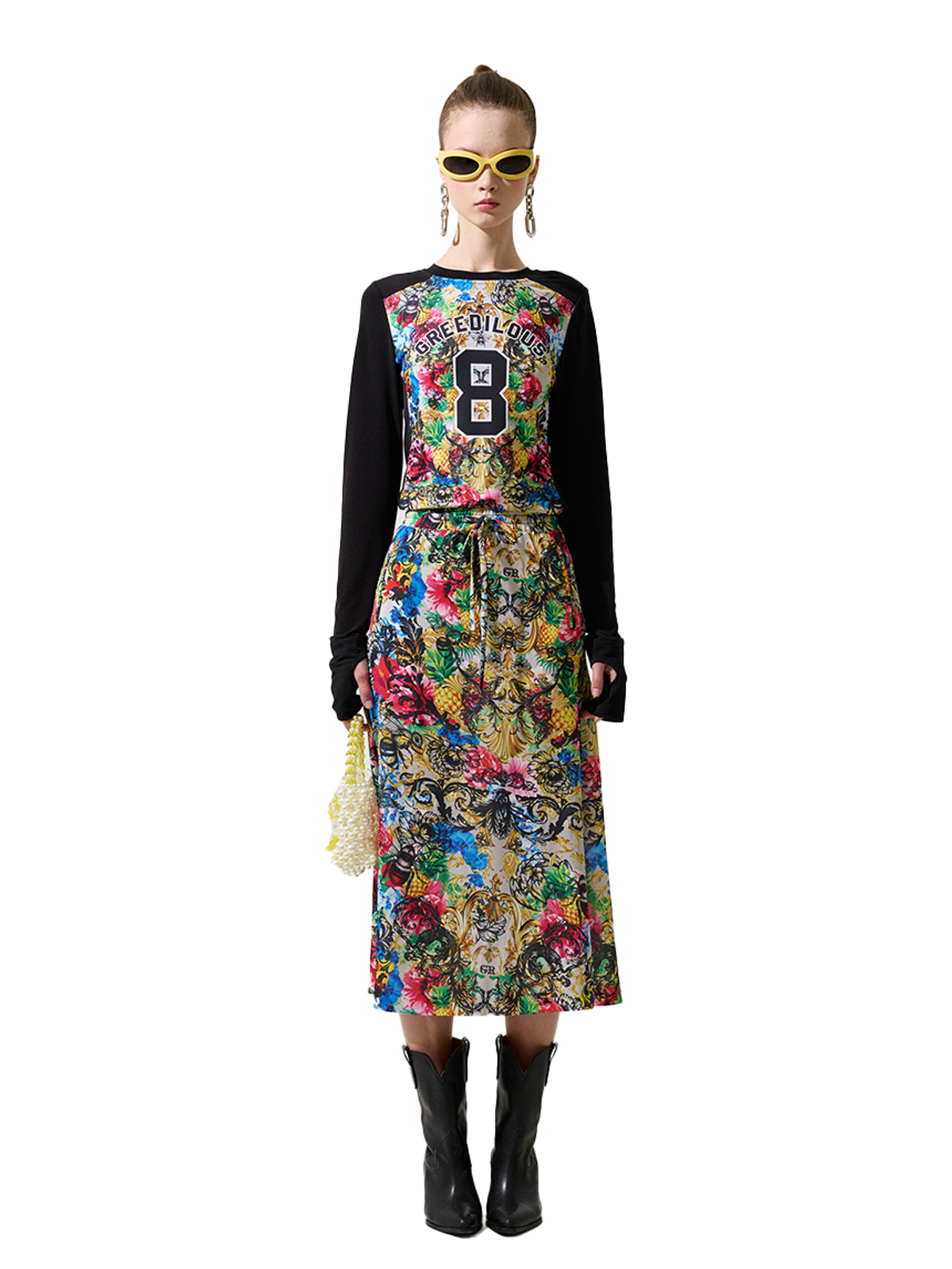그리디어스(GREEDILOUS) No. 8 01 Printed String Long Skirt