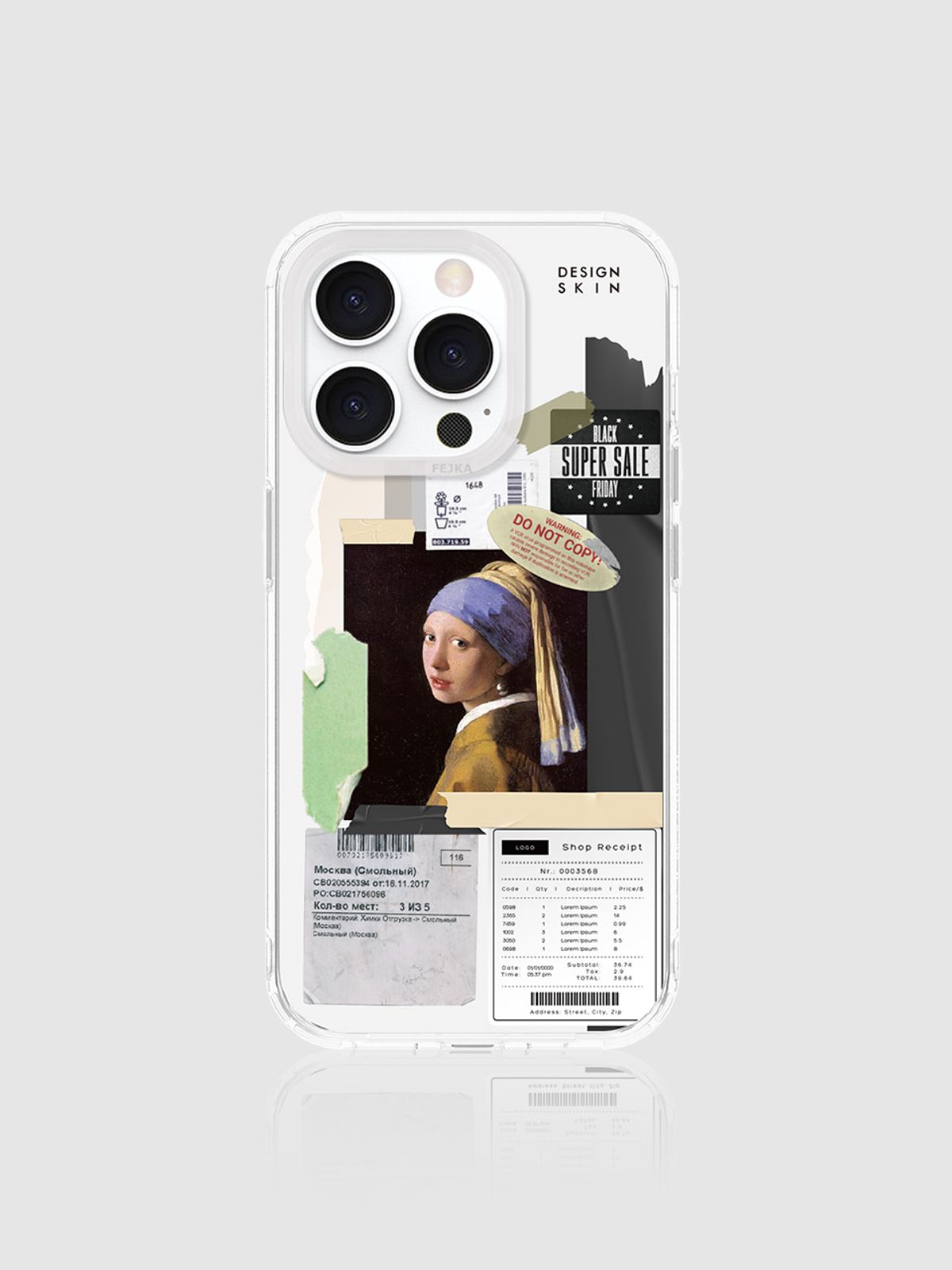 디자인스킨(DESIGNSKIN) 클리어 그래픽 케이스_명화진주