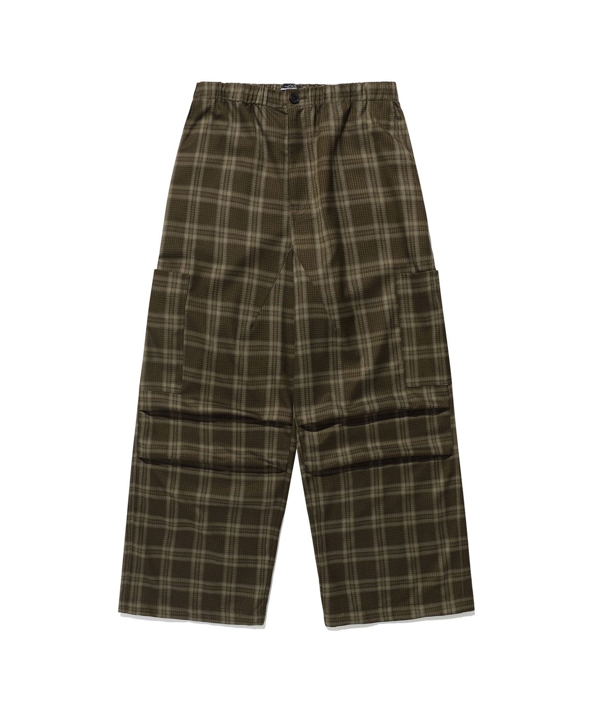 나이스고스트클럽(NICEGHOSTCLUB) CHECK PARACHUTE CARGO PANTS_BROWN(NG2ESUPA11A)