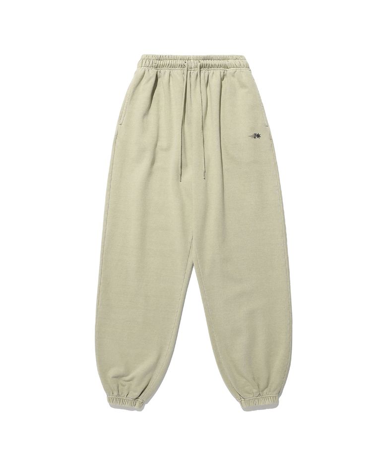 SKULL GRAFFITI PIGMENT SWEAT PANTS_BEIGE(NG2ESUPA00A)