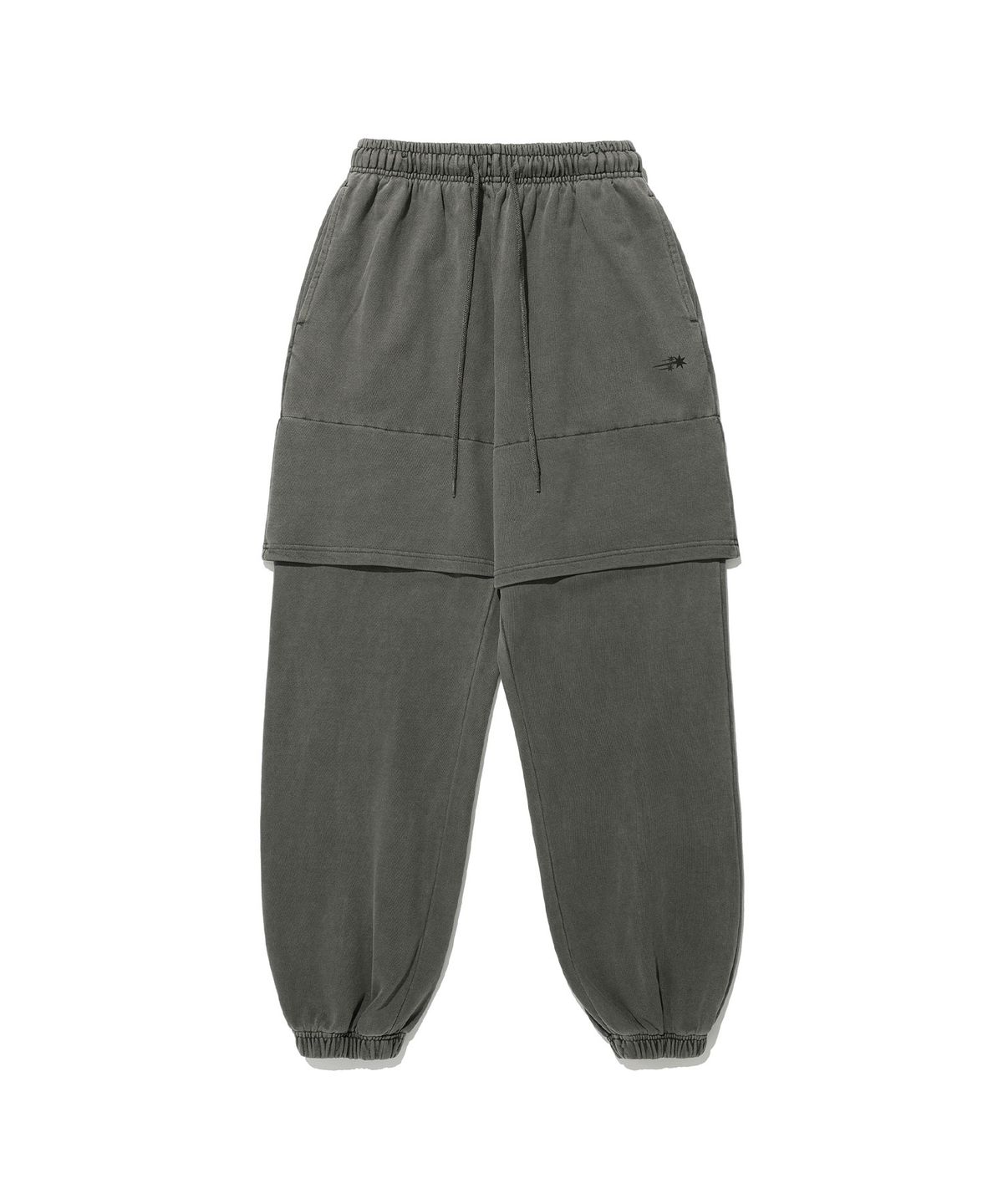 나이스고스트클럽(NICEGHOSTCLUB) PIGMENT LAYERED SWEAT PANTS_CHARCOAL(NG2ESUPA01A)