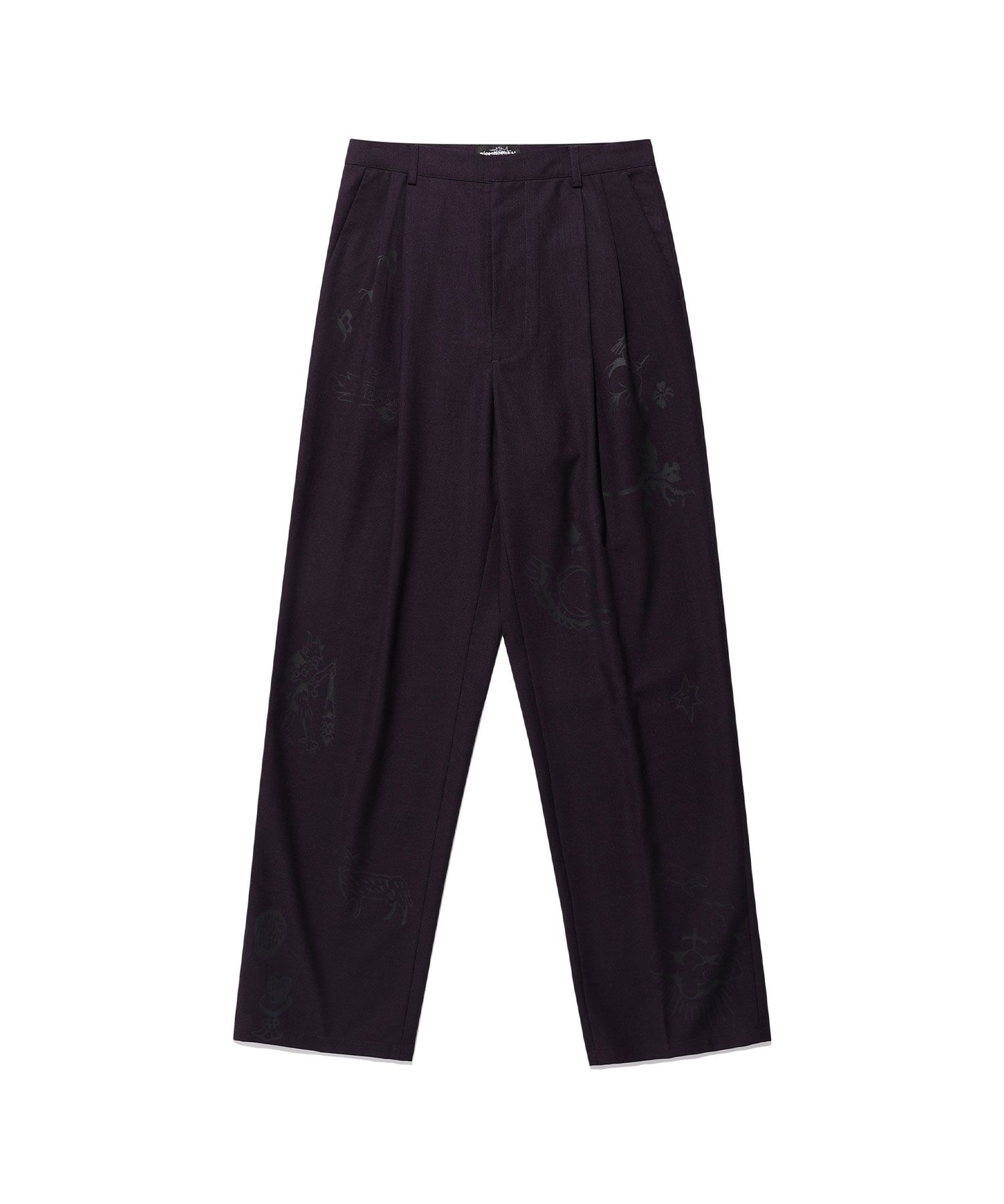 MUSINSA | NICE GHOST CLUB TATTOO TAILORED PANTS_PURPLE