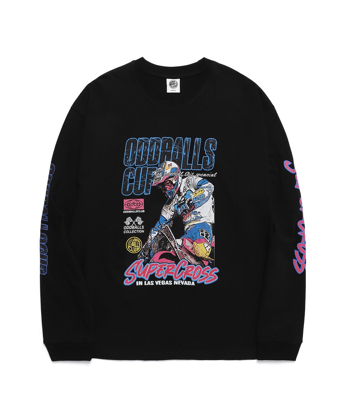 오드볼스클럽(ODDBALLS CLUB) ODBC 슈퍼크로스 롱슬리브 블랙