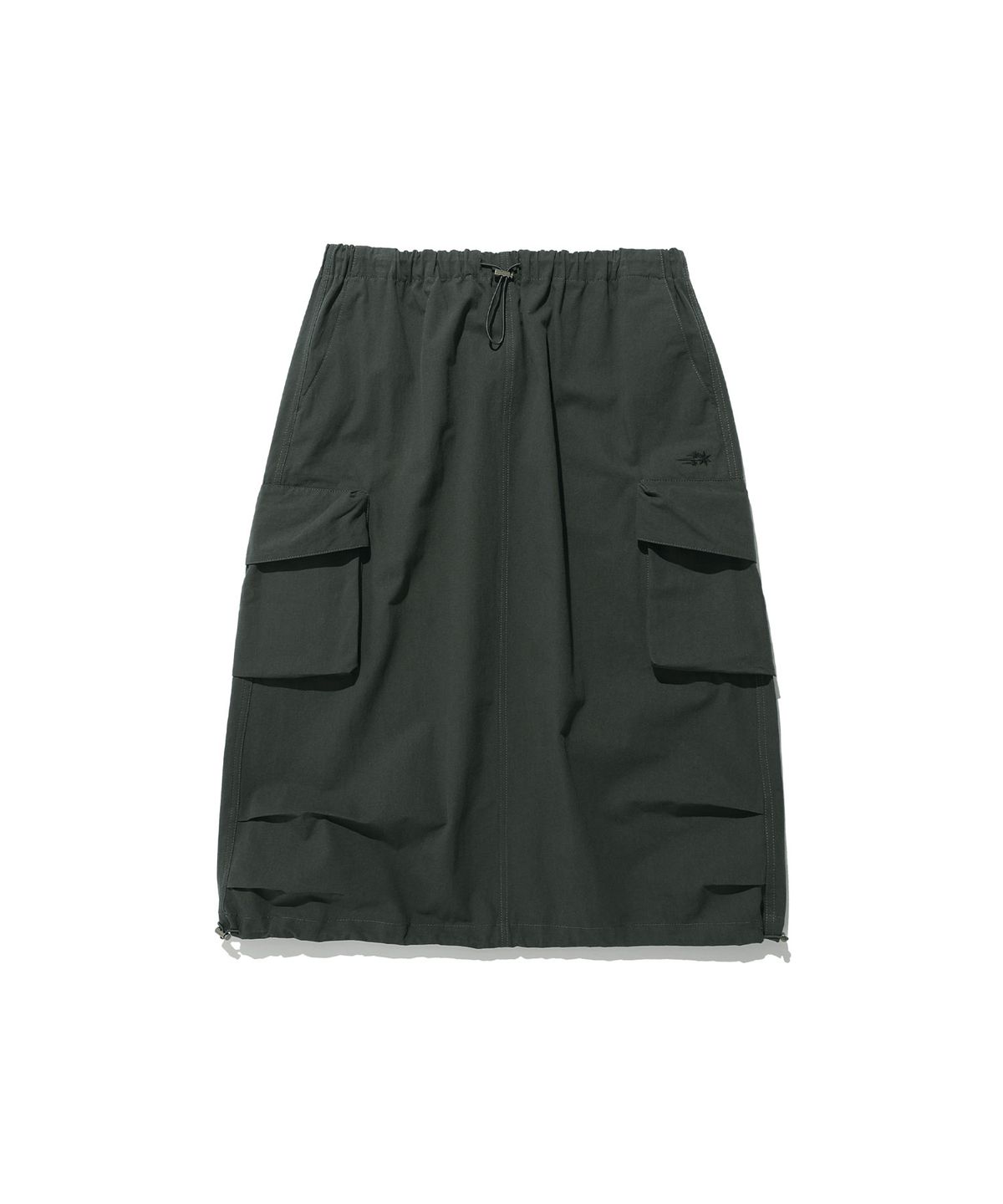 나이스고스트클럽(NICEGHOSTCLUB) PARACHUTE MIDI SKIRT_CHARCOAL(NG2ESUPA90A)
