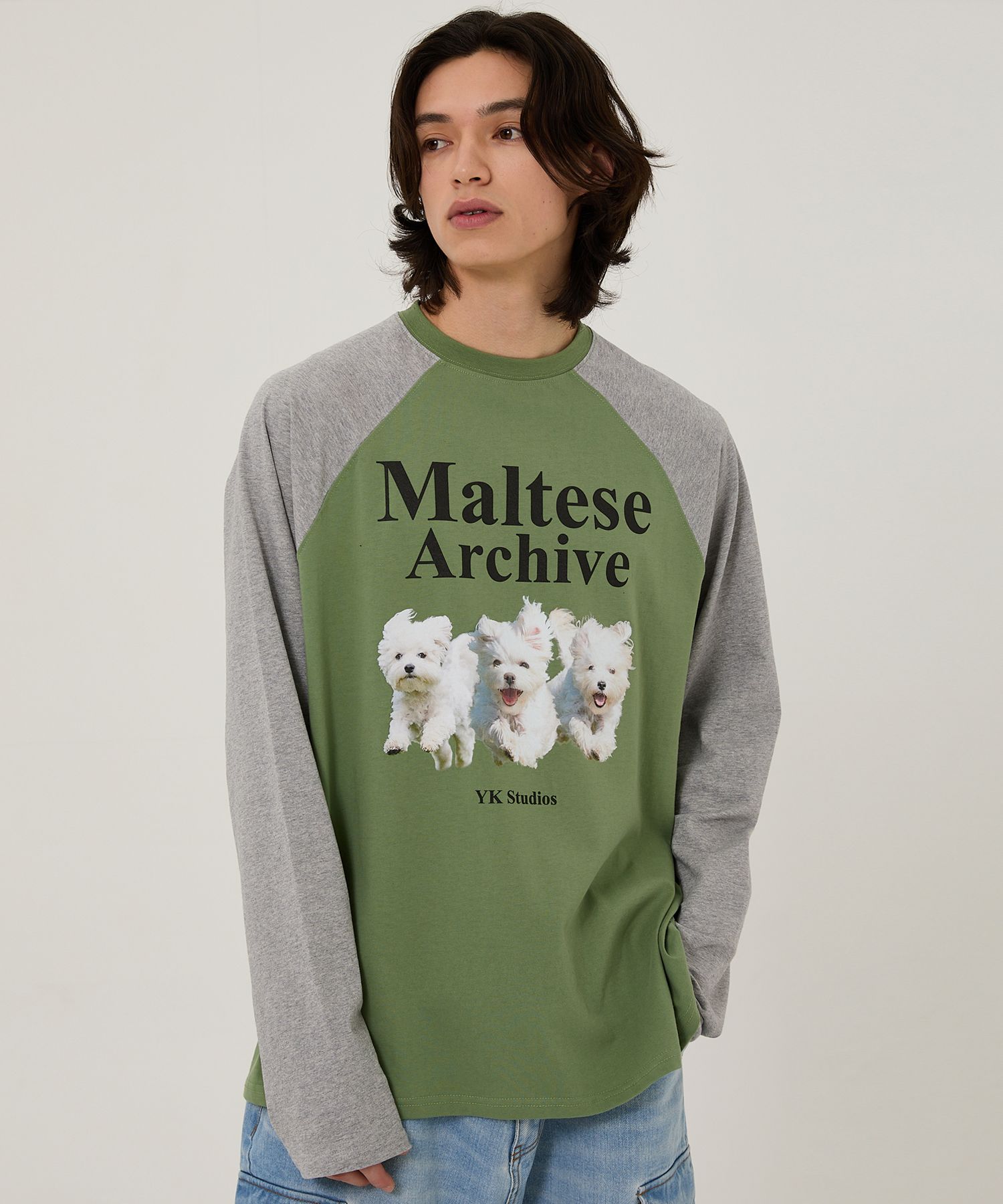 ★Wai Kei★ Maltese Archive Raglan Long Sleeve T-Shirt Khaki MUSINSA | WAI KEI Maltese Archives Raglan Long Sleeve T