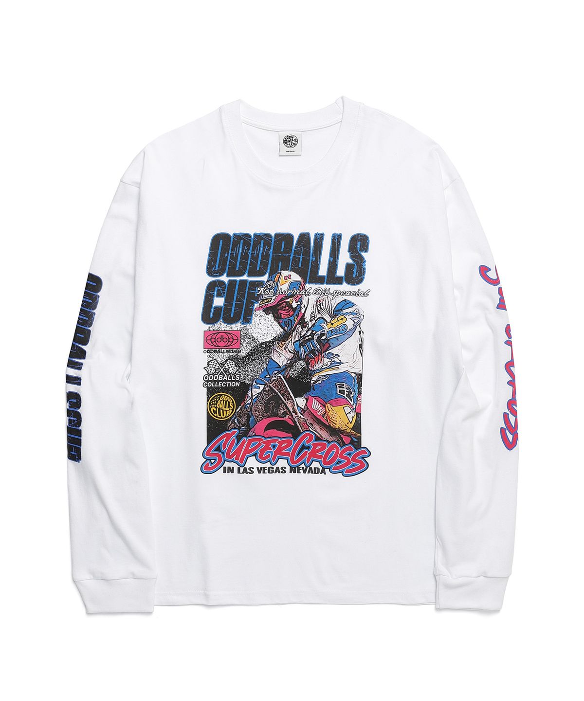 오드볼스클럽(ODDBALLS CLUB) ODBC 슈퍼크로스 롱슬리브 화이트