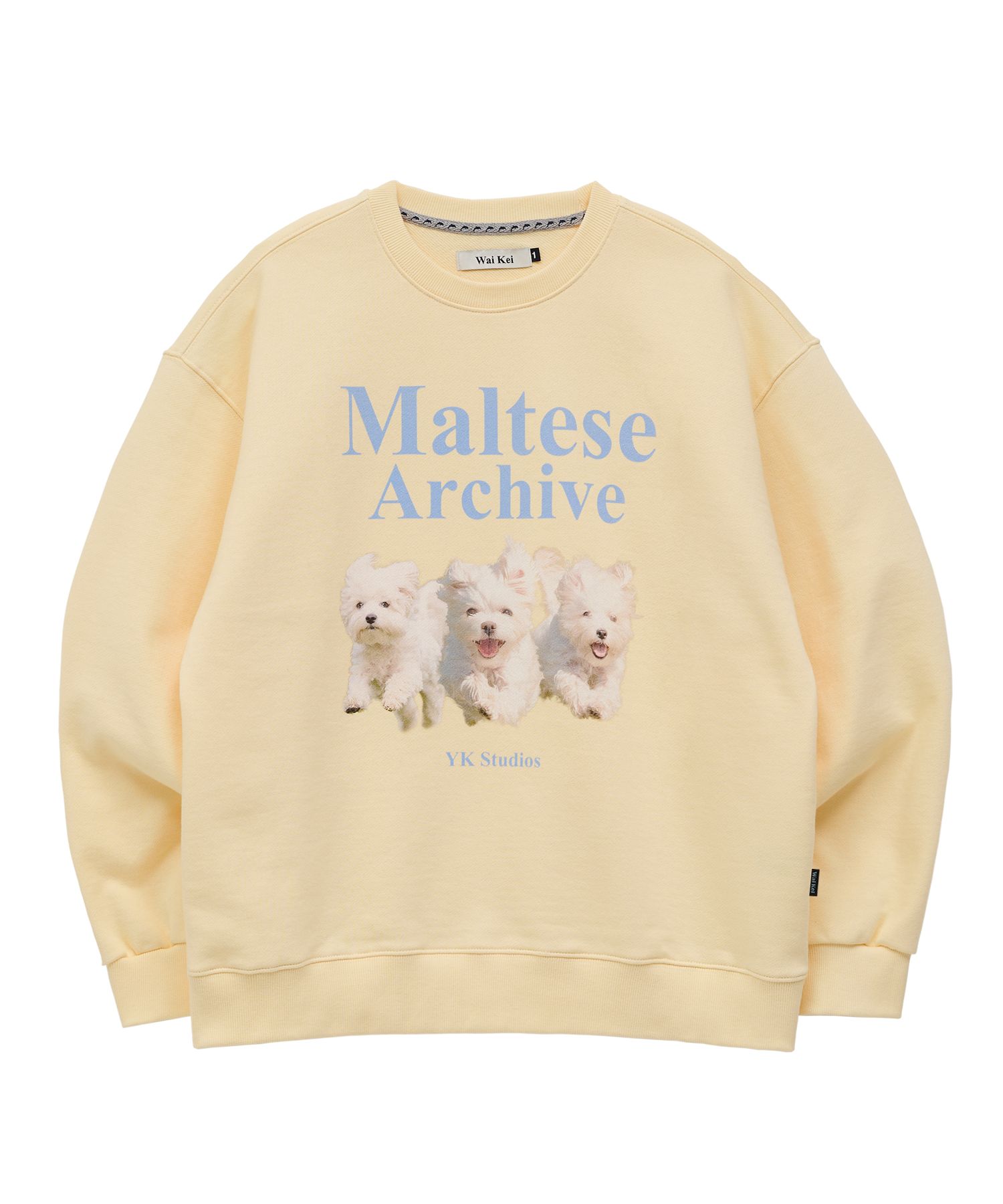 MUSINSA | WAI KEI Maltese Archive Sweatshirt Light Yellow