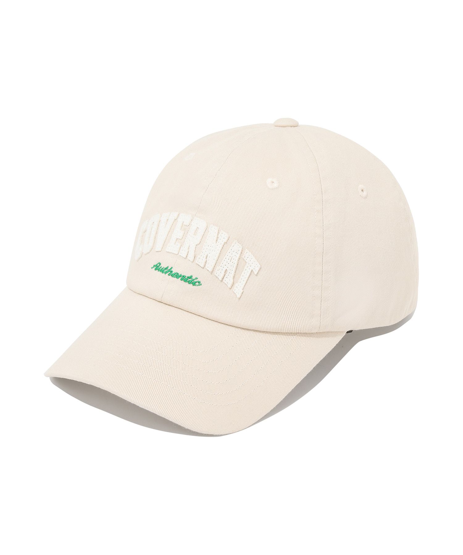 MUSINSA | COVERNAT Felt applique ball cap beige