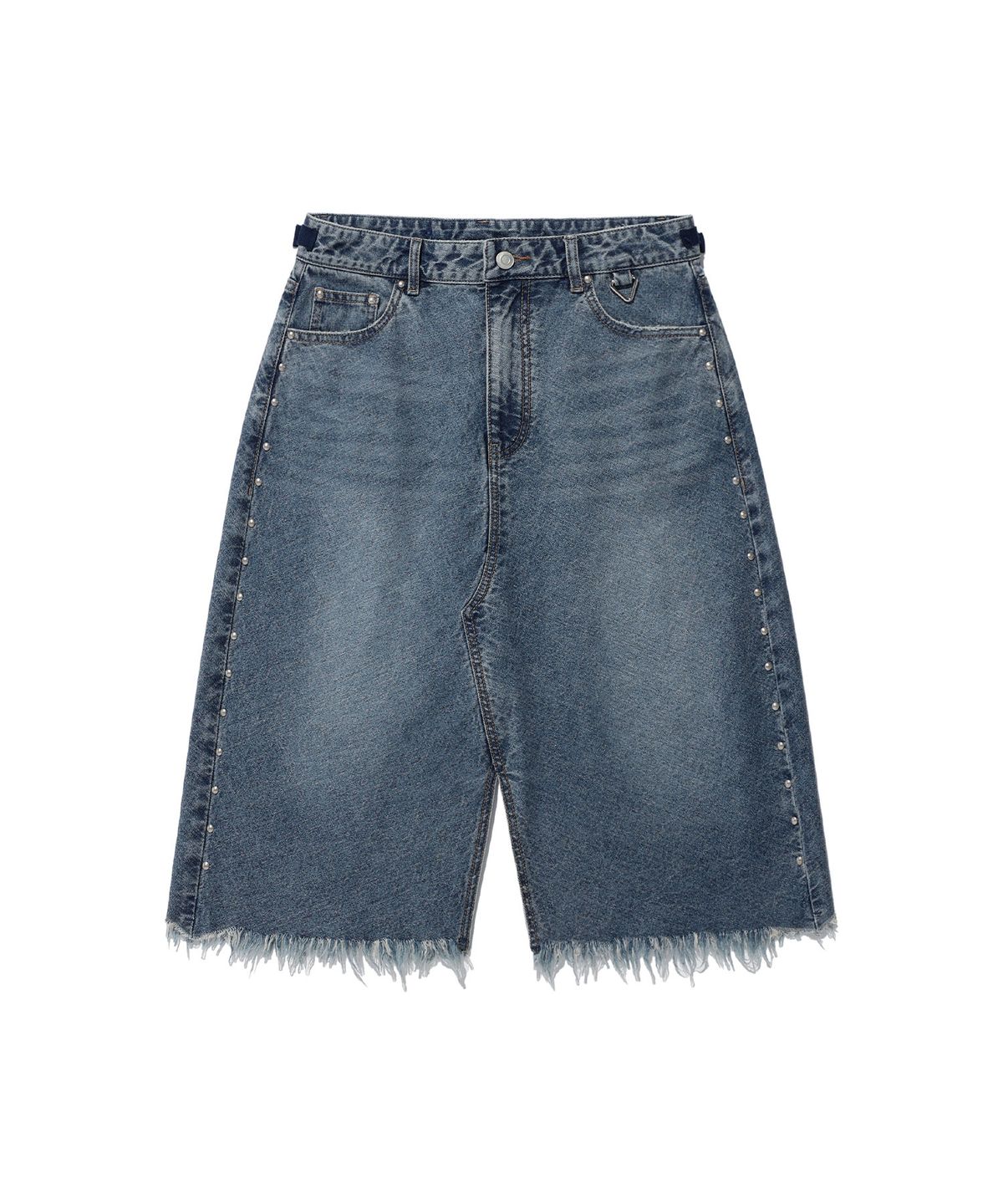 이스트쿤스트(ISTKUNST) WASHED STUD DENIM SKIRT_BLUE(IK2EFFD190A)