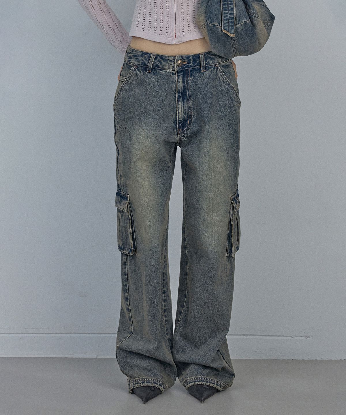 스컬프터(SCULPTOR) Acid Cargo Jogger Pants Vintage Tint