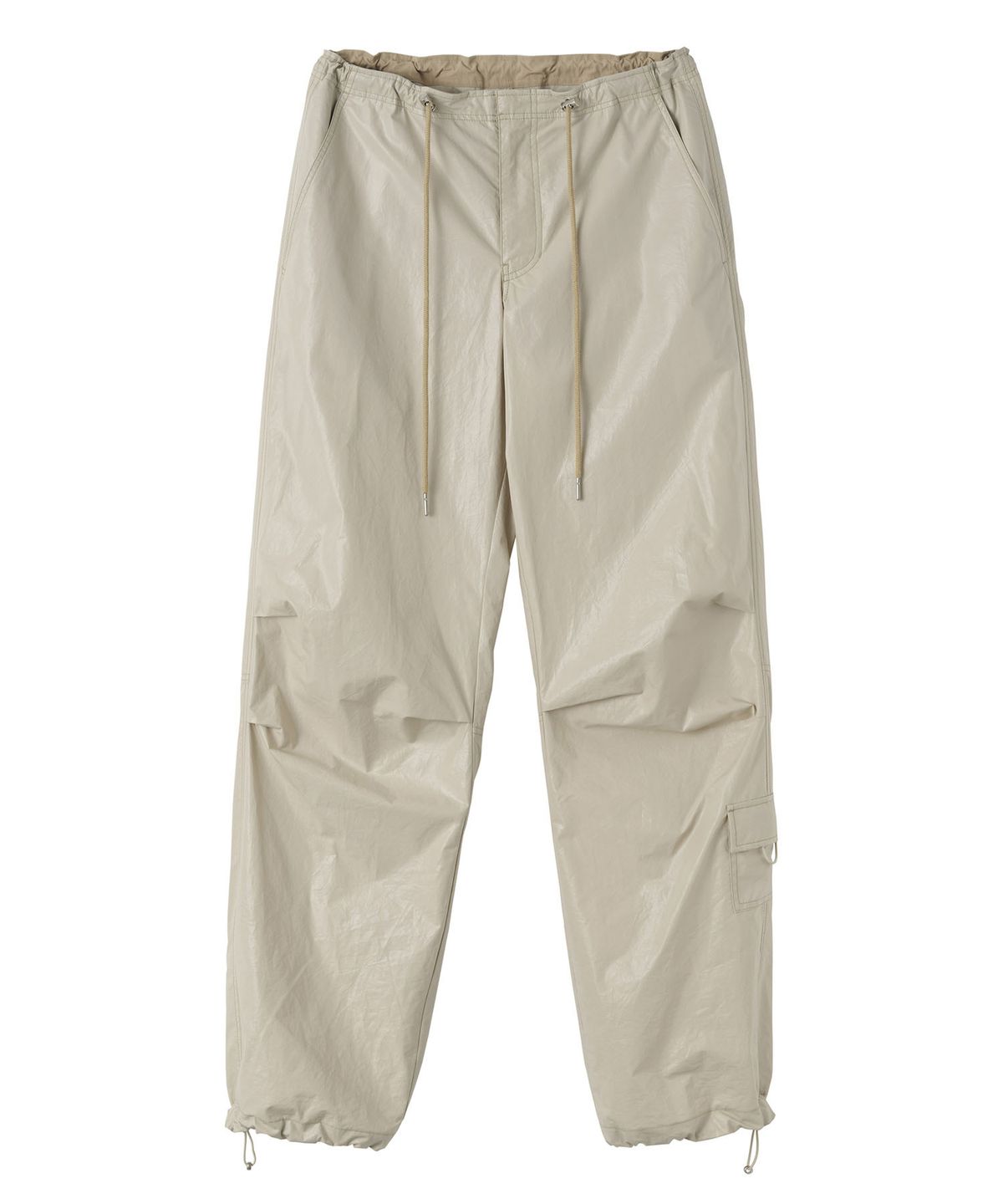 스컬프터(SCULPTOR) Glossy Parachute Pants Beige