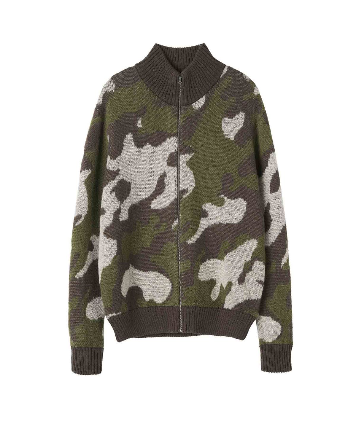 스컬프터(SCULPTOR) Camouflage Mohair Zip-Up Forest