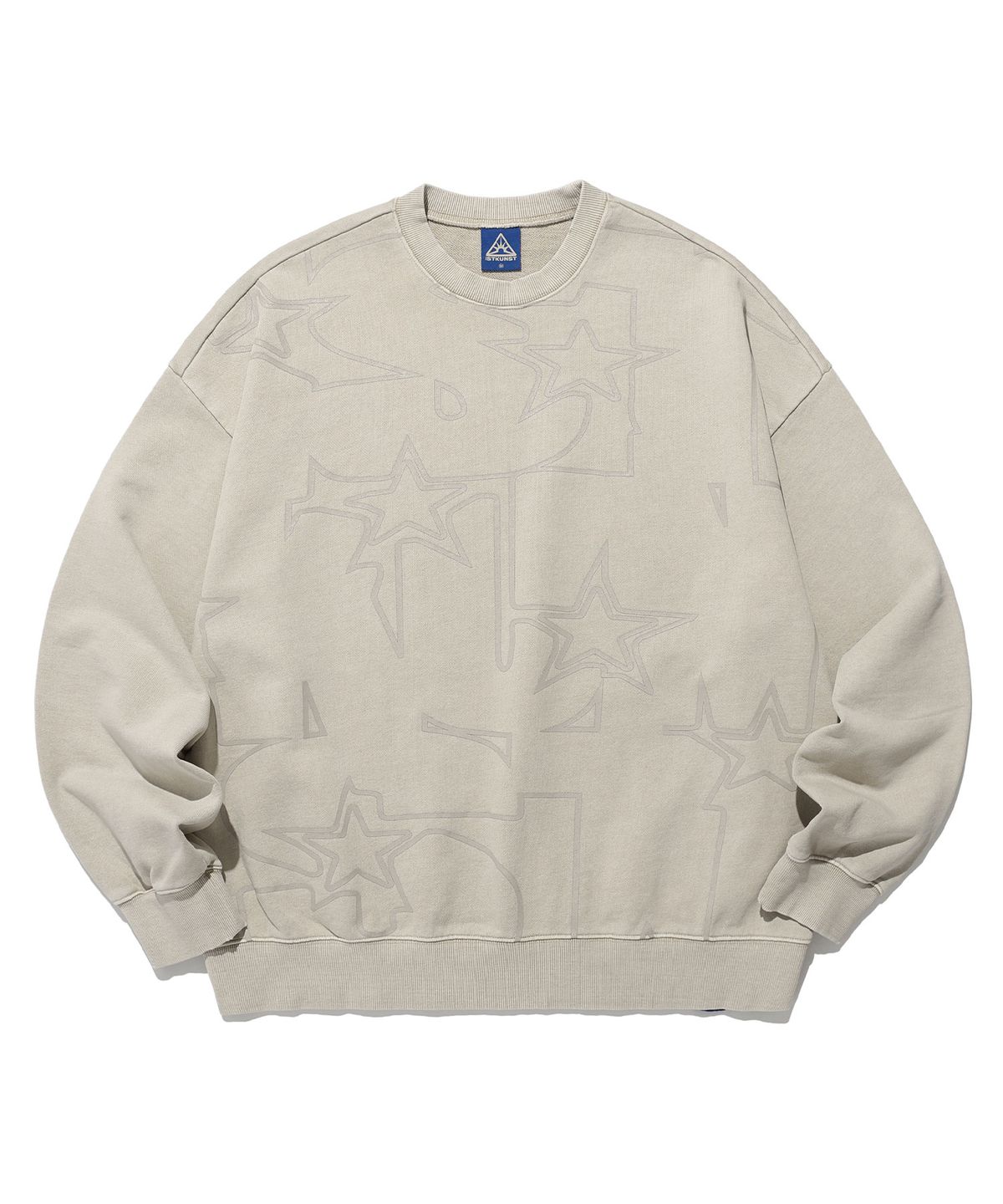 이스트쿤스트(ISTKUNST) BIG TEXT SWEATSHIRTS_LIGHT BEIGE(IK2ESMM442A)