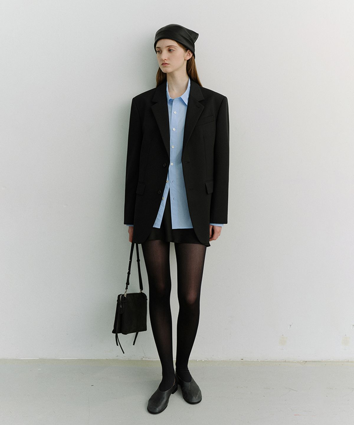 던스트(DUNST) UNISEX 2 BUTTON WOOL BLAZER_UDJA6A102_BLACK