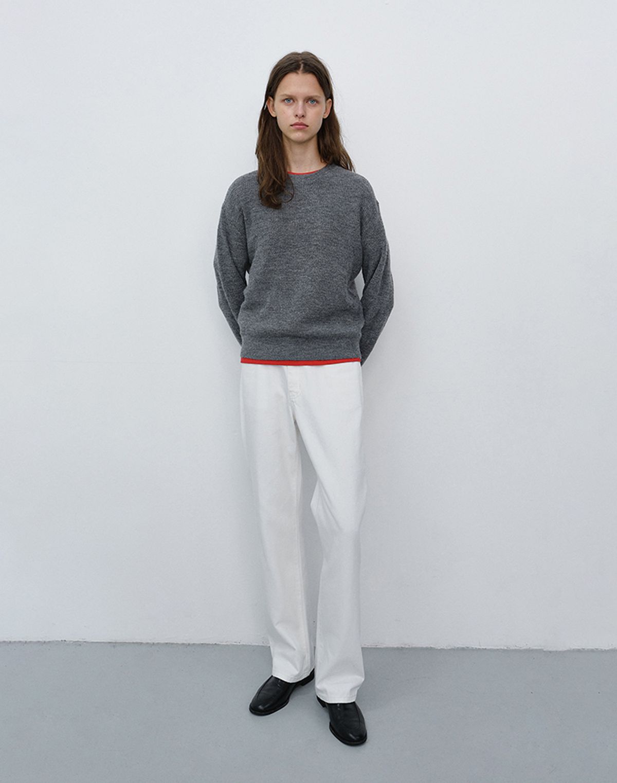 던스트(DUNST) ESSENTIAL STRAIGHT FULL LENGTH JEANS_UDPA6C207_OFF WHITE