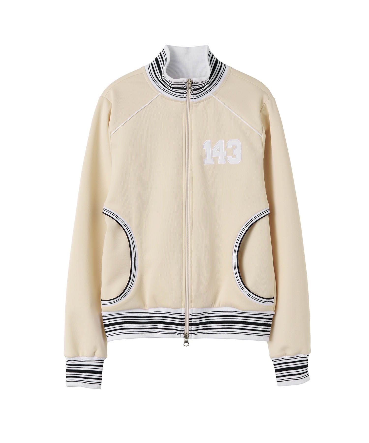 MUSINSA | SCULPTOR Stripe Track Zip-Up Raw