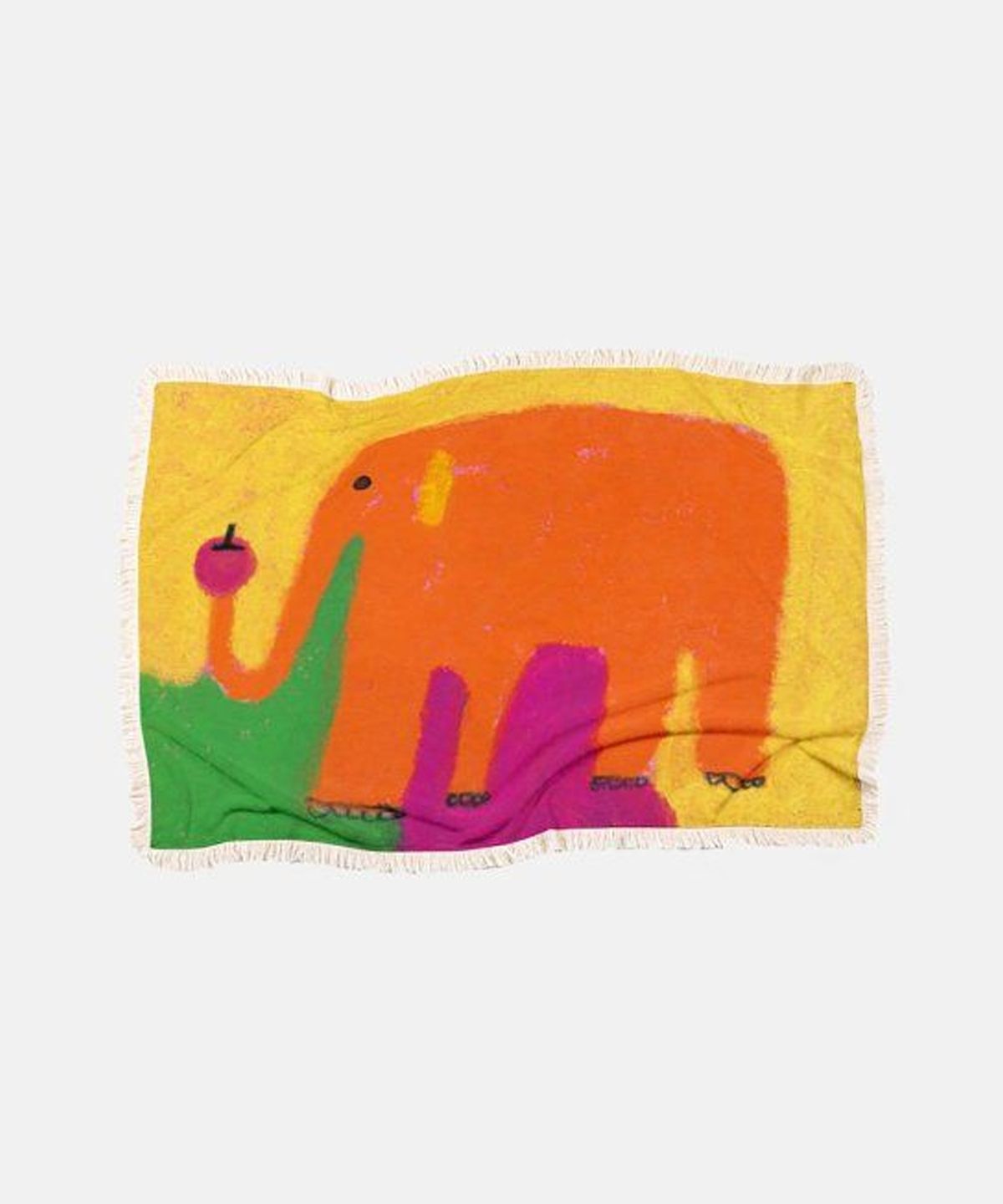 뚜누(TOUNOU) 요시코 하다 작가, Orange elephant 극세사 담요
