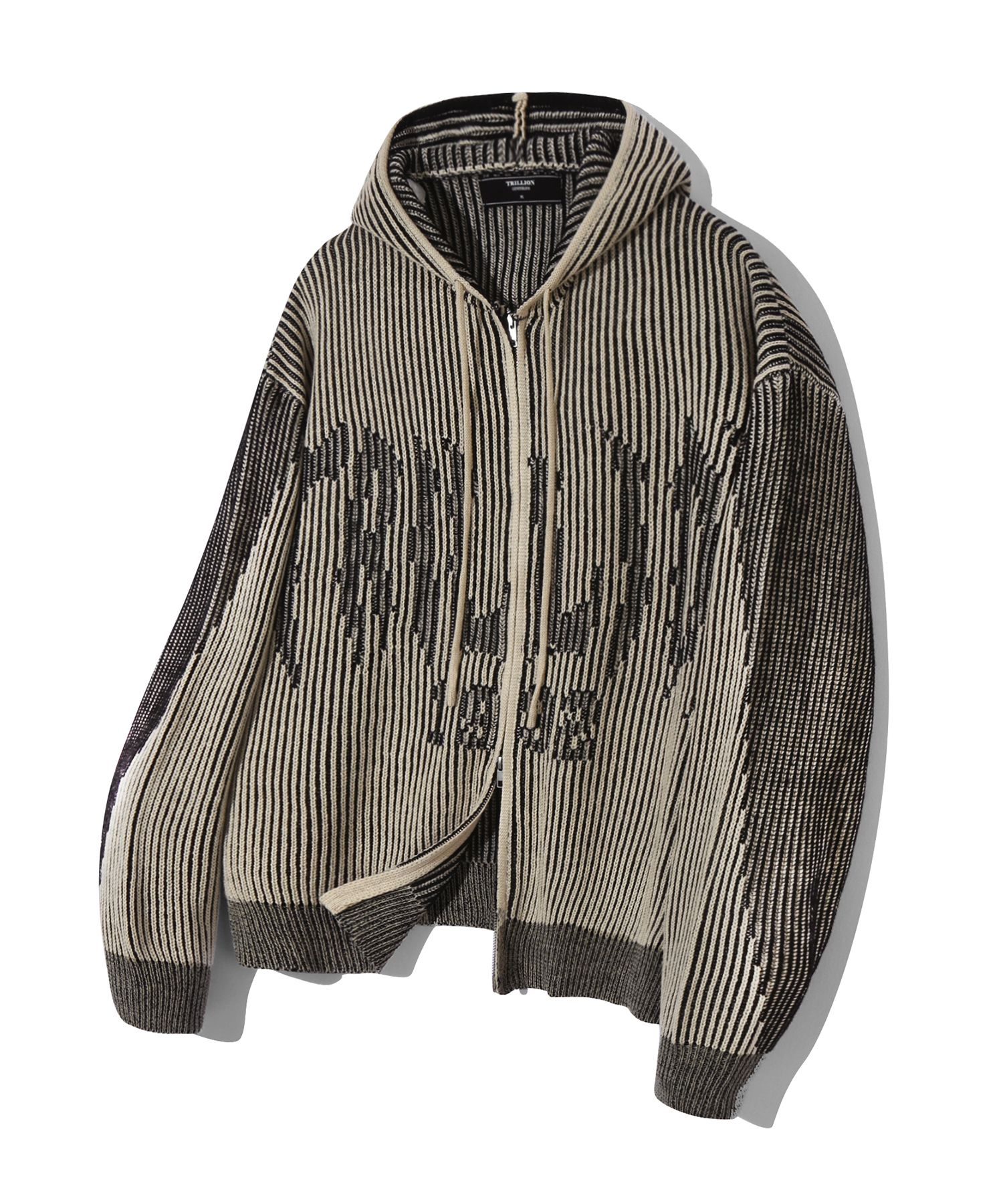 MUSINSA公式 | TRILLION Washable two-tone hooded zip-up graphic