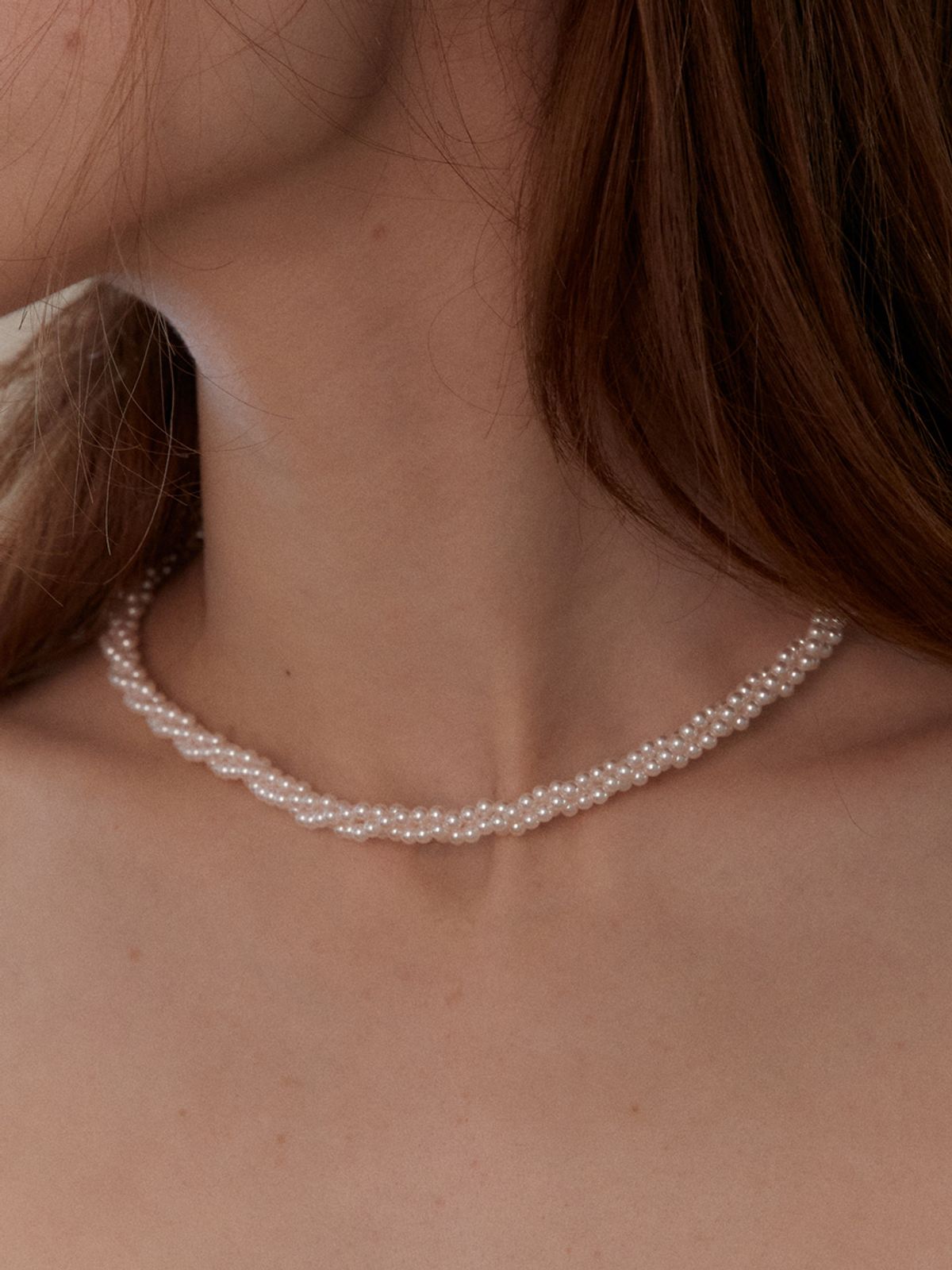 오블라(OVLA) Handmade spiral pearl necklace
