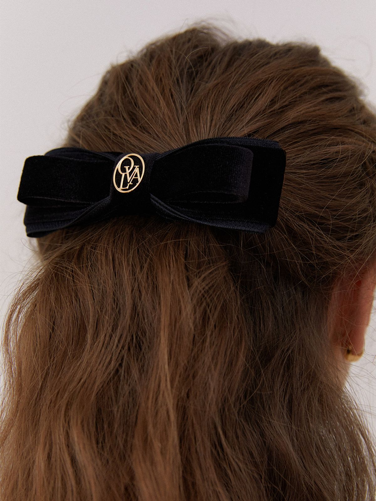 오블라(OVLA) double velvet signature ribbon pin HP028