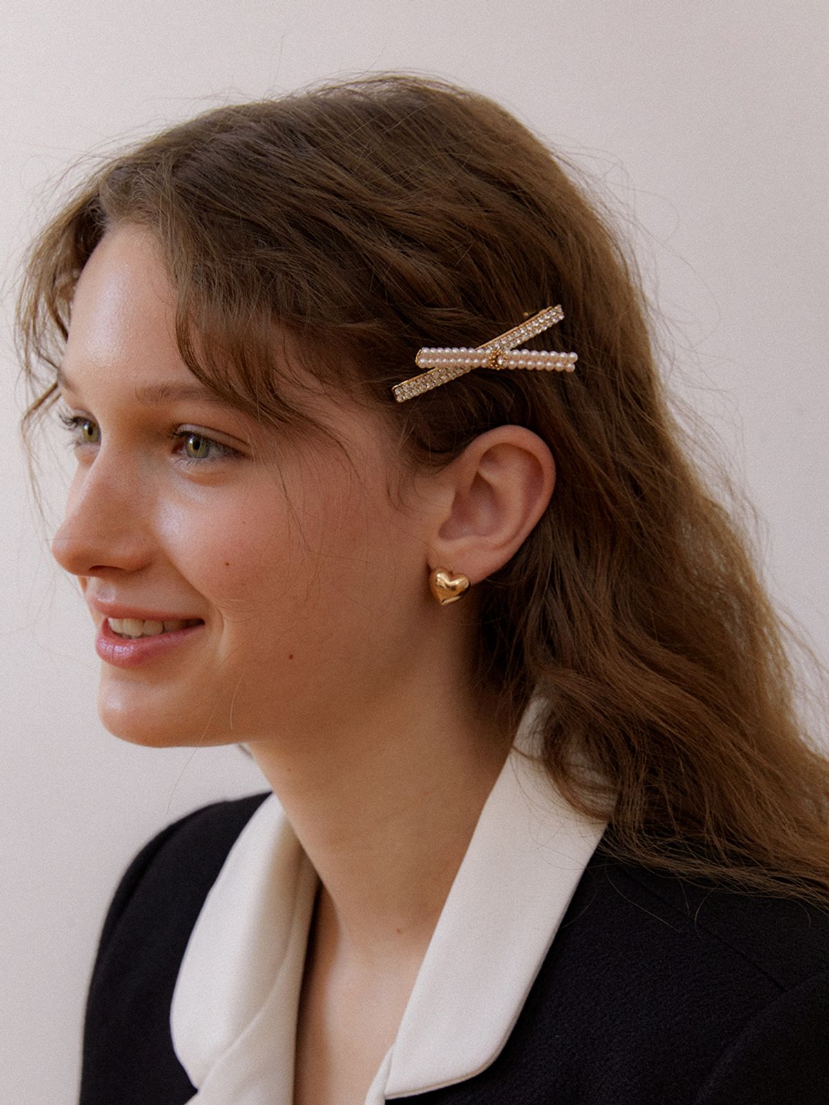 오블라(OVLA) point volume elegante cross hair pin HP041