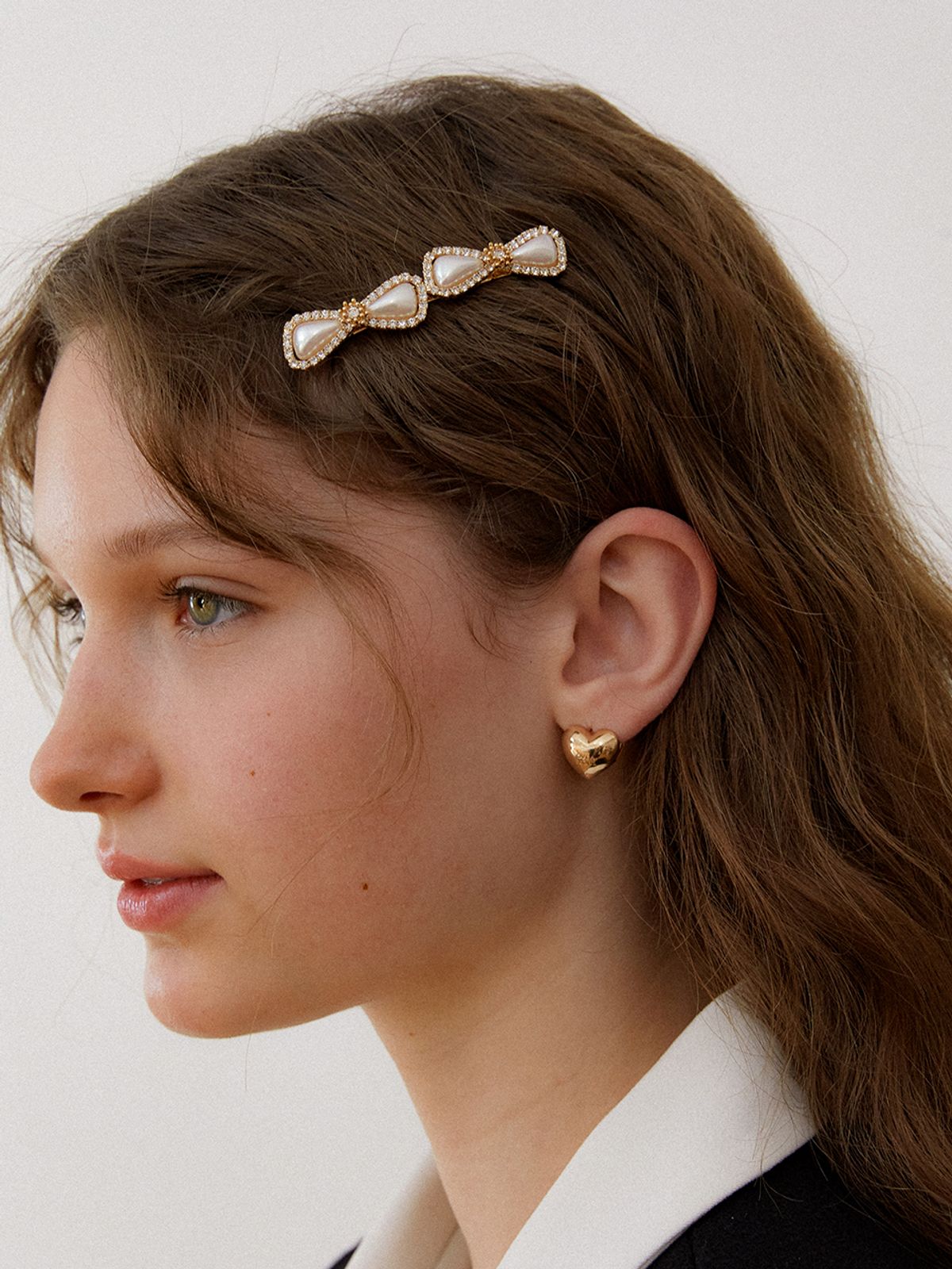 오블라(OVLA) vintage ribbon hair pin HP042