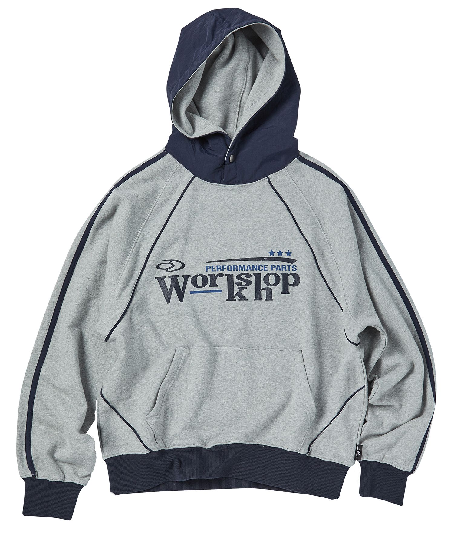 ◆TRAVEL WORKSHOP LINE RAGLAN NYLON MIXED フーディ/5色◆ MUSINSA | TRAVEL Workshop Line Raglan Nylon Mix Hoodie Gray