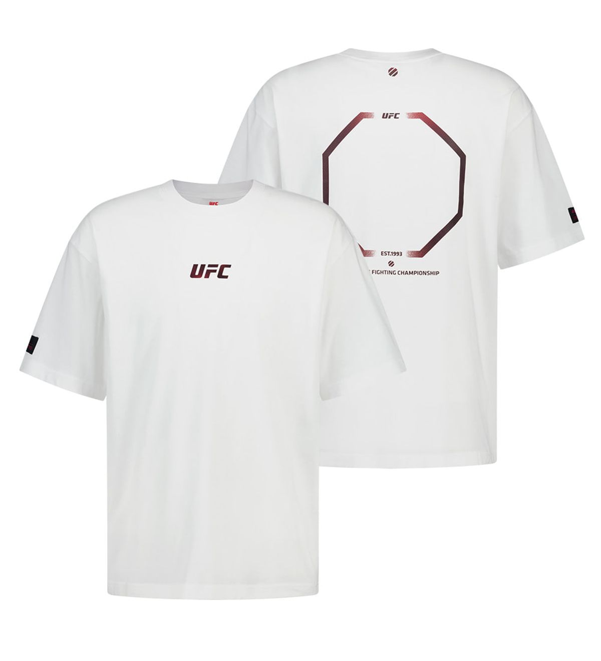 유에프씨 스포츠(UFC SPORT) UFC 옥타곤 릴렉스핏 반팔 티셔츠 화이트 U4SSV2303WH