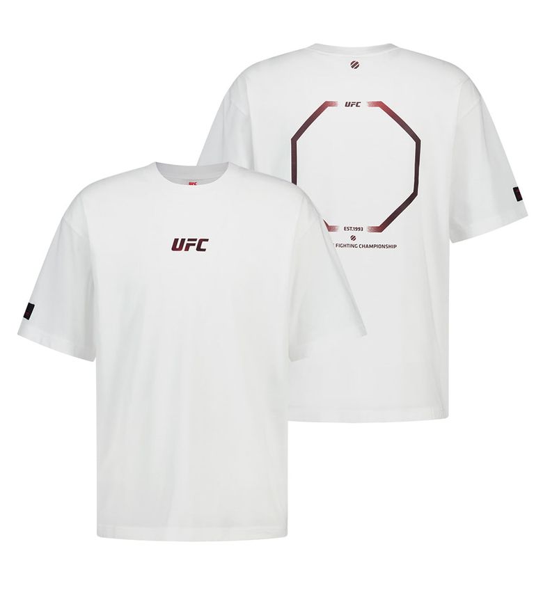 [짱재 착용] UFC 옥타곤 릴렉스핏 반팔 티셔츠 화이트 U4SSV2303WH